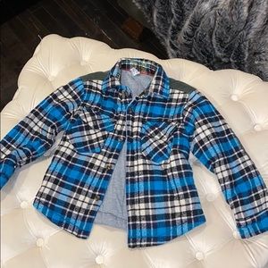 EUC lined flannel jacket 3-4 t Zara